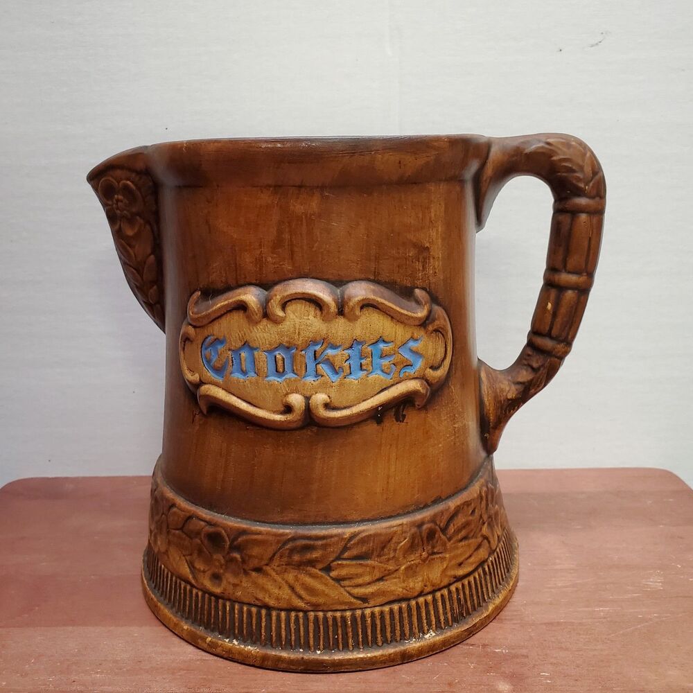 Vintage 1960's Treasure Craft Coffee Pot Style Cookie Jar No Lid